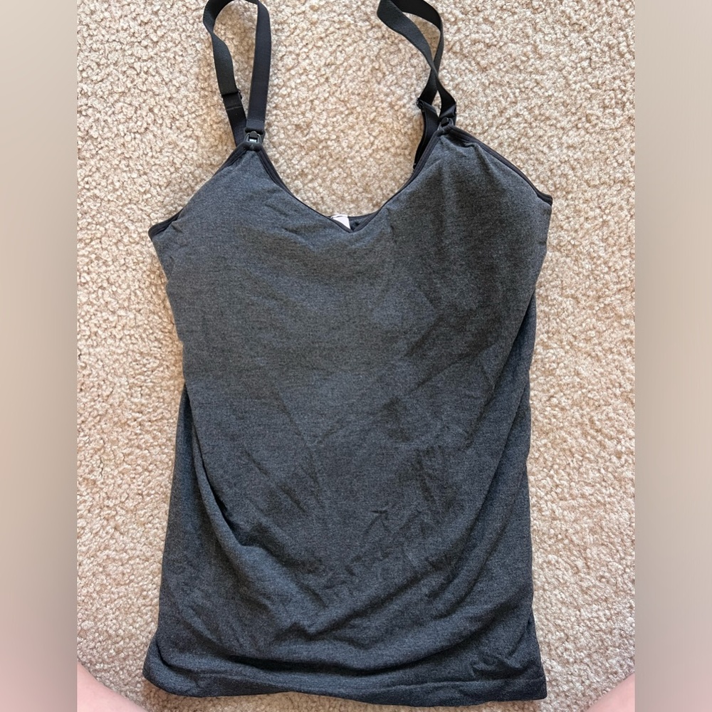 Women’s nursing seamless cami - heather gray